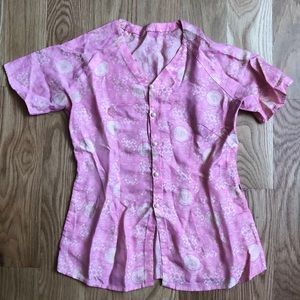 Vintage top with pearl buttons